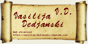Vasilija Deđanski vizit kartica